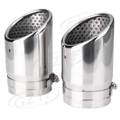 2 x Chrome Exhaust Muffler for Audi A4 Sedan B8, Q5 (2008-2013)