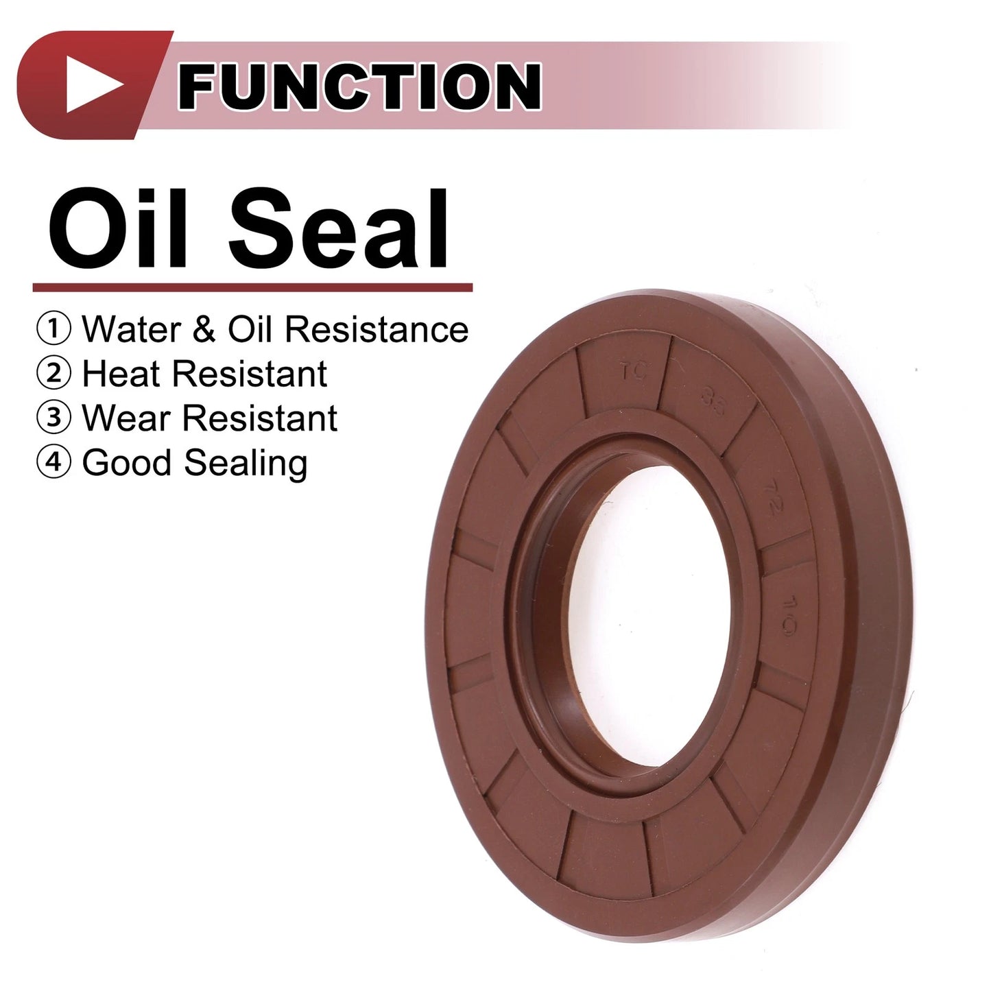Oil Seal 35x72x10mm Brown 2 x