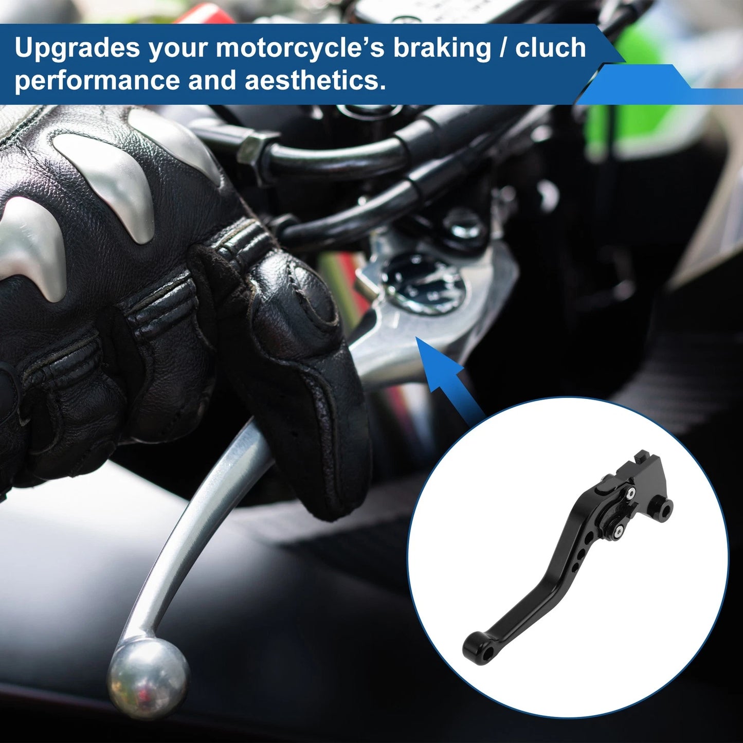 2 x Adjustable Brake Clutch Levers Kawasaki Ninja 300/Z300 (2013–2017) Black