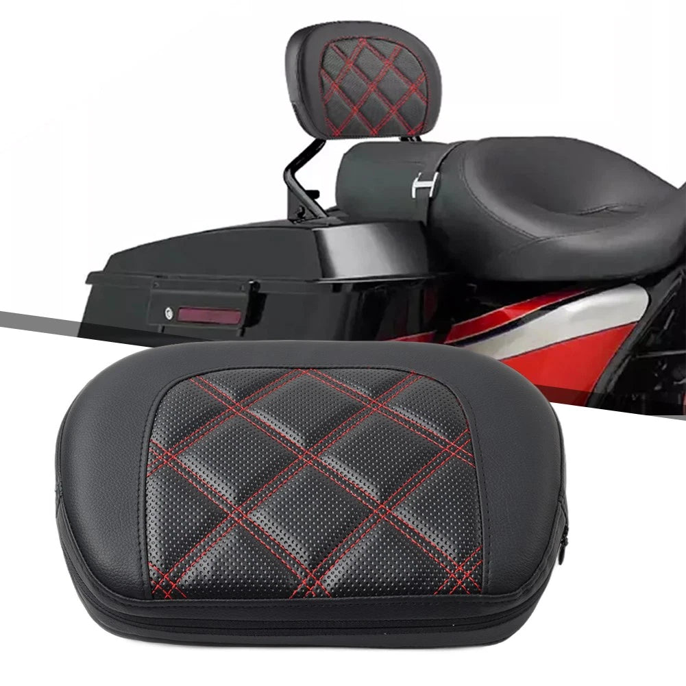 Rear Passenger Sissy Bar Black Backrest Pad for Harley Street Glide (2014-2023)