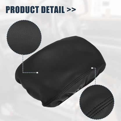 Black Microfiber Leather Armrest Cover for BMW X3 (2004-2010)
