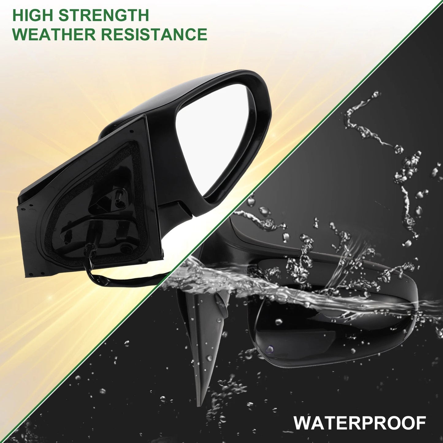 Right Side Door Mirror Glass for Toyota Corolla (Non-Heated) 2003-2008