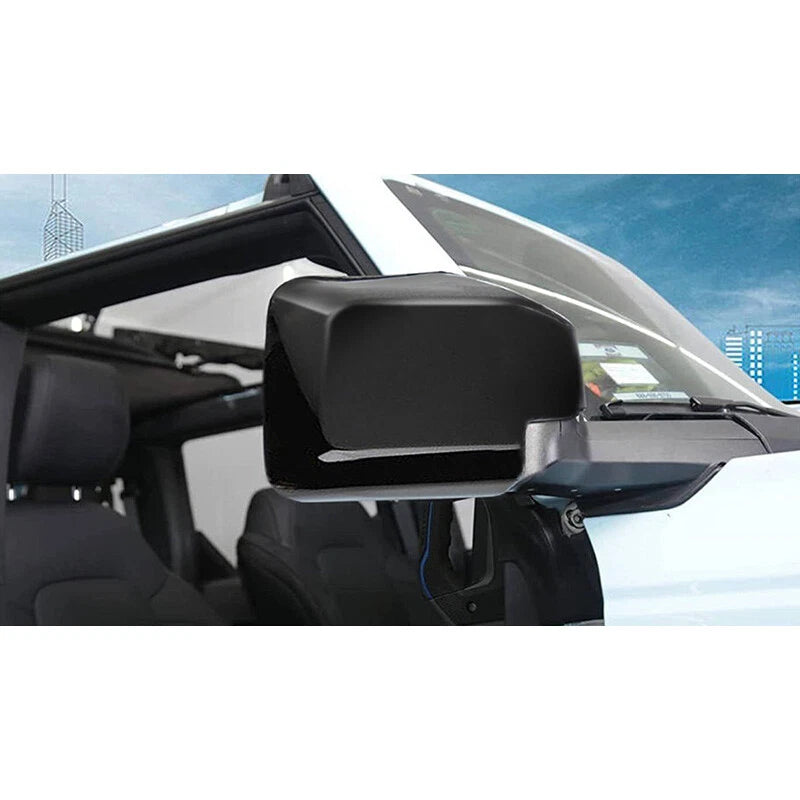 Black Rear View Mirror Cover Trim for Ford Bronco (2021-2023)