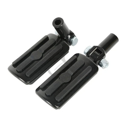 Black Rear Passenger Foot Pegs Clevis Mount for Harley Softail Fatboy (2000-2006)