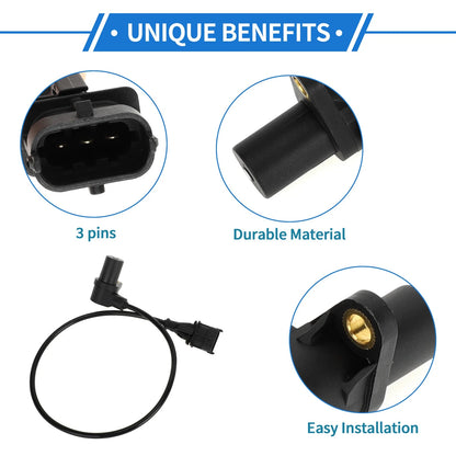 Crankshaft Position Sensor for BMW E46 1998-2005 Black Metal Plastic