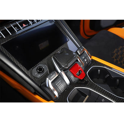 Real Carbon Fiber Gear Shift Knob Cover Trim Fit For Lamborghini URUS 2018-2022