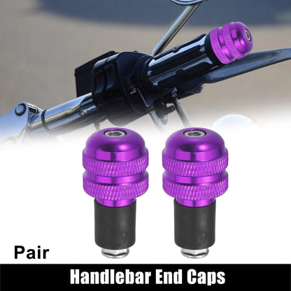 Pair 7/8" 22mm Purple Handlebar End Grips Bar Ends Plugs Cap End for Make Model