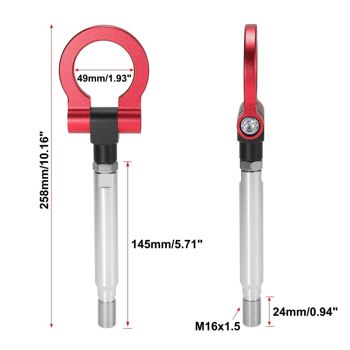 Red Front Bumper Tow Hook Screw for Subaru Impreza WRX BRZ (2011-2021)
