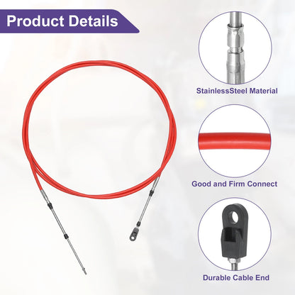 Throttle Control Cable / 2 x 400cm 13FT 33C/3300 Marine Boat for Yamaha