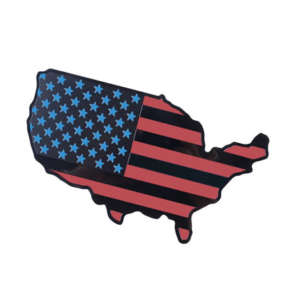 American Flag Map Emblem Badge Decal Sticker for Universal Car Trunk