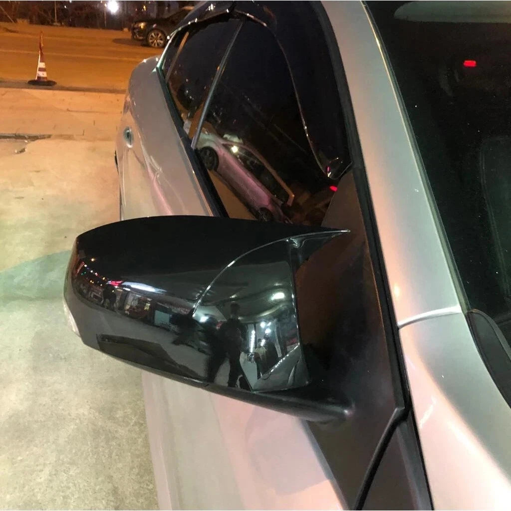 2 Piece Gloss Black Side View Mirror Covers for Renault Fluence (2010-2016)