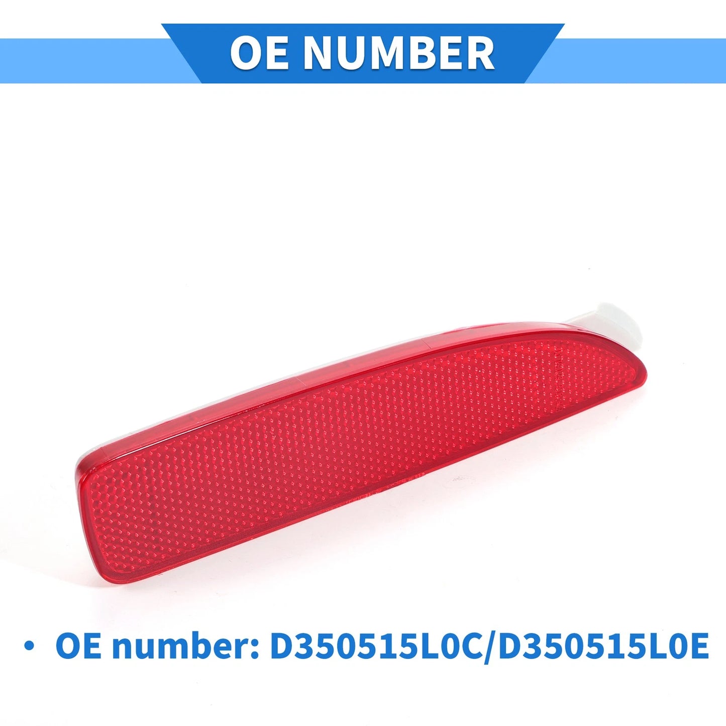 Rear Right Bumper Reflector for Mazda 3 (2016-2018) Red