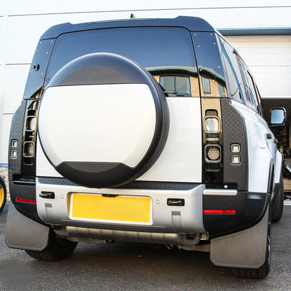Gloss Black ABS Rear Tail Light Covers for Land Rover Defender 90 110 (2020+)