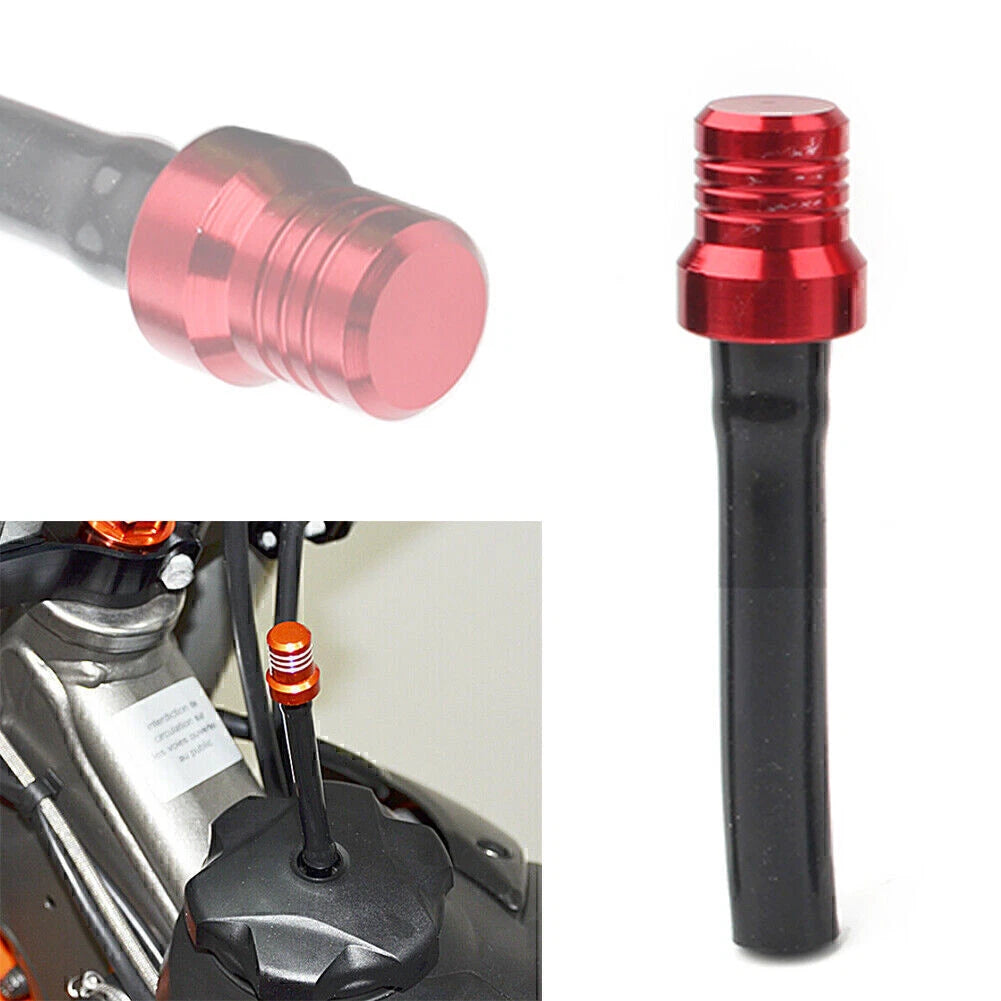 CNC Gas Fuel Tank Cap Valve Vent Hose for ATV Dirt Bike Pit Quad Red