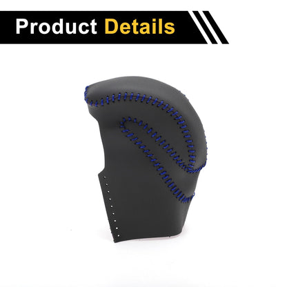 Car Gear Shift Knob Cover for Honda Accord (2013-2017) Black Blue Faux Leather