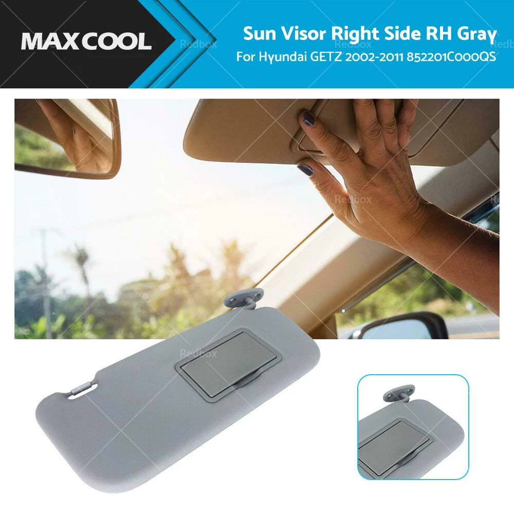 Right Side Sun Visor Gray for Hyundai Getz (2002-2011)