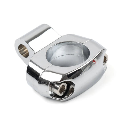 Chrome Handlebar Mirror Mounting Clamp for Harley Dyna, Fatboy (2006-2023)