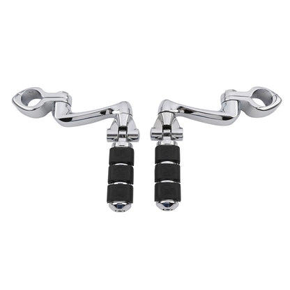 1 1/4" Engine Guard Foot Pegs Mount for Harley Touring Street Glide
