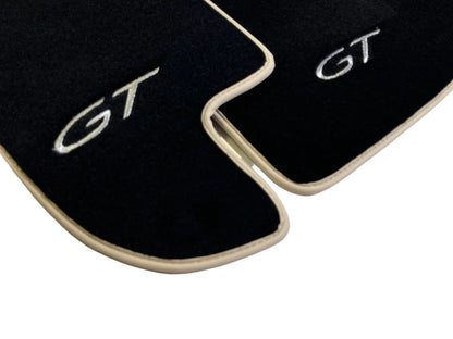 Floor Mats for Bentley Continental GT 2012-2017 Black Carpets Beige Trim