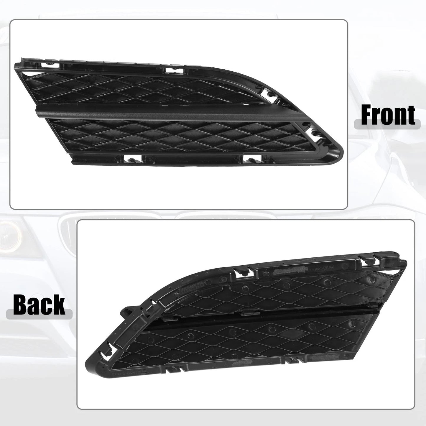 Right Fog Light Grille Trim for BMW 3 Series E90 2009-2012 Black