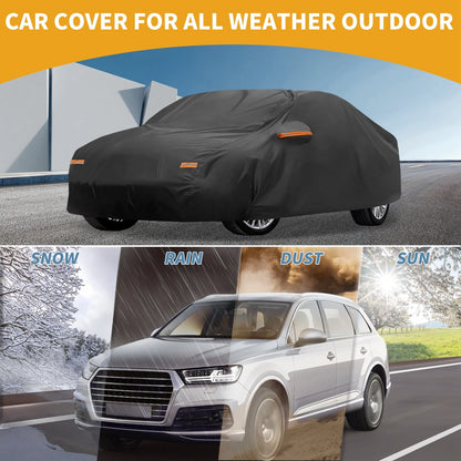 Waterproof Car Cover for BMW 3 Series 2016-2024 Black 210D-PU