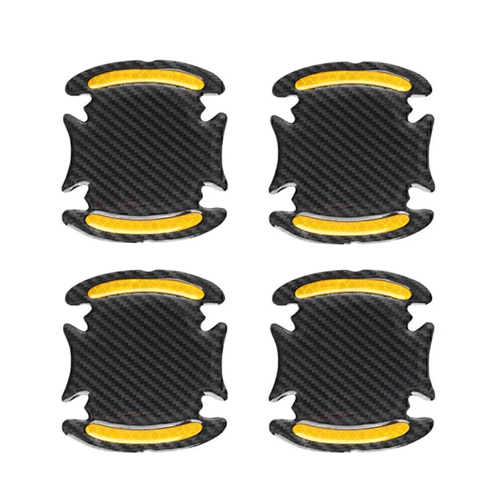 Carbon Fiber Gold Door Handle Reflective Sticker Scratch Cover Protection