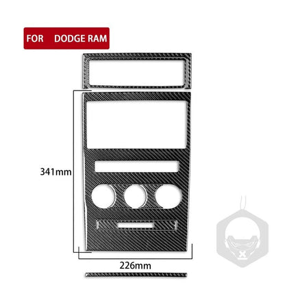 Real Carbon Fiber Console AC Panel Trim Kit for RAM 1500 2009-2012