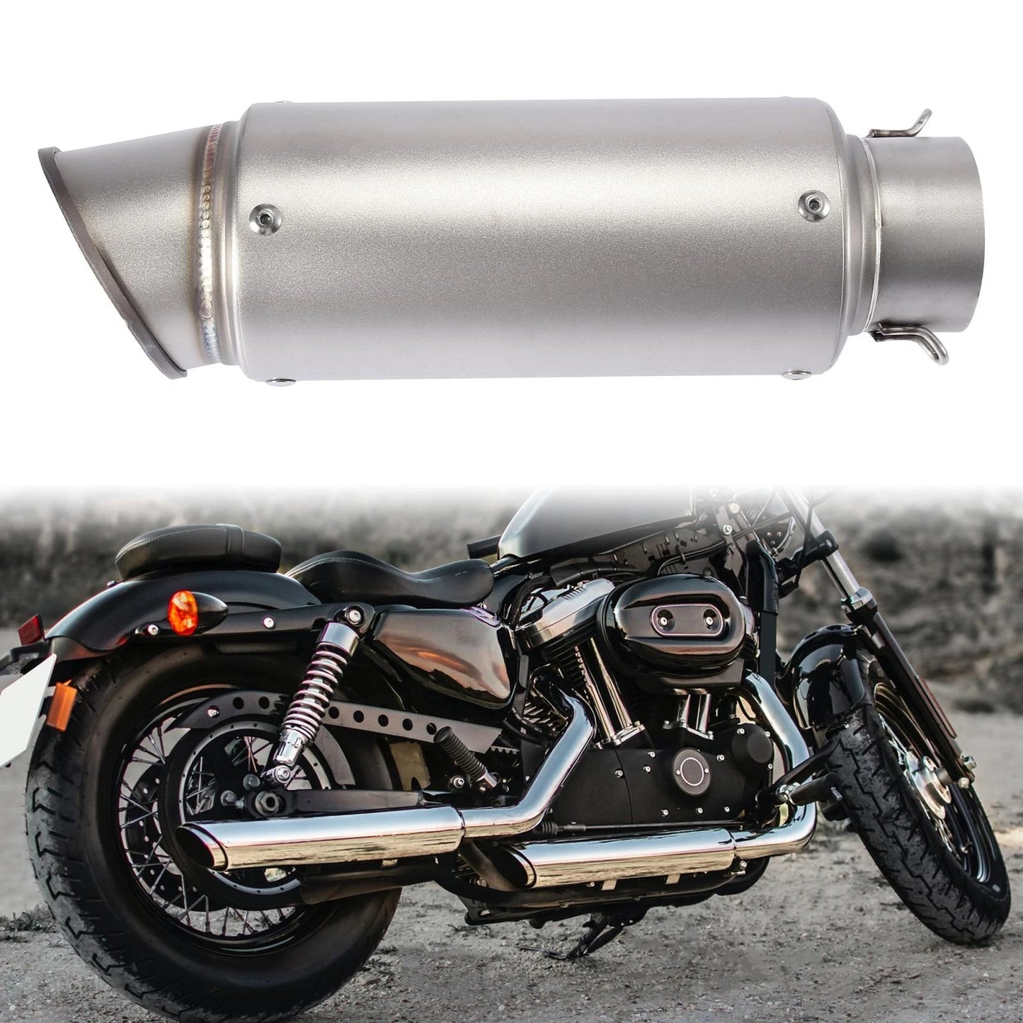 Exhaust Silencer / 60.5mm Muffler for Motorcycle