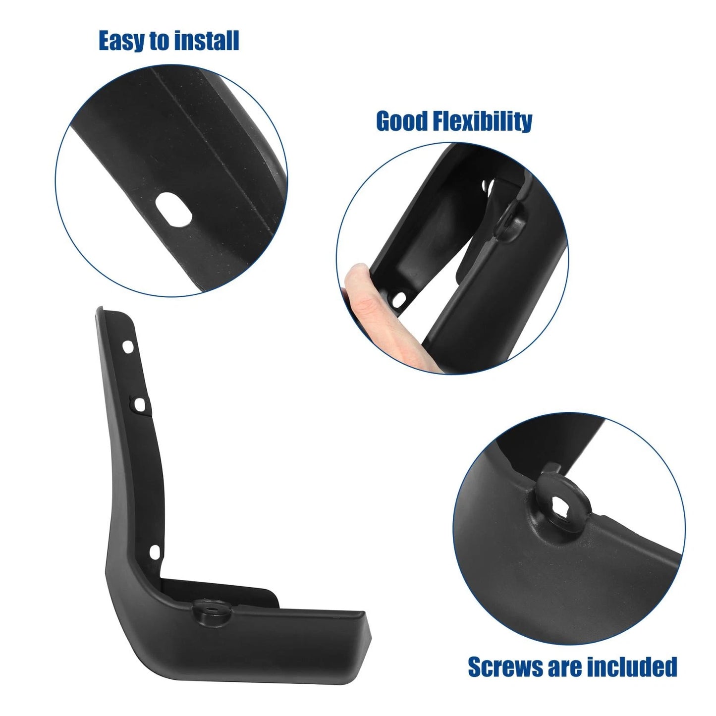 Mud Flaps Kit Splash Guards for Honda Accord (2018-2021) - Black