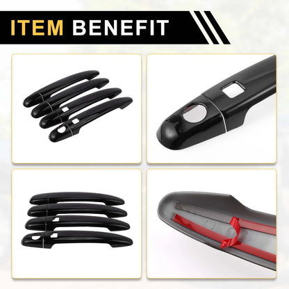 4pcs Exterior Door Handle Covers for Toyota 4Runner (2003-2010) Black