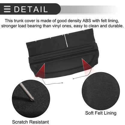 Rear Cargo Cover for Honda Fit (2009-2011) Black Boot Load Shelf
