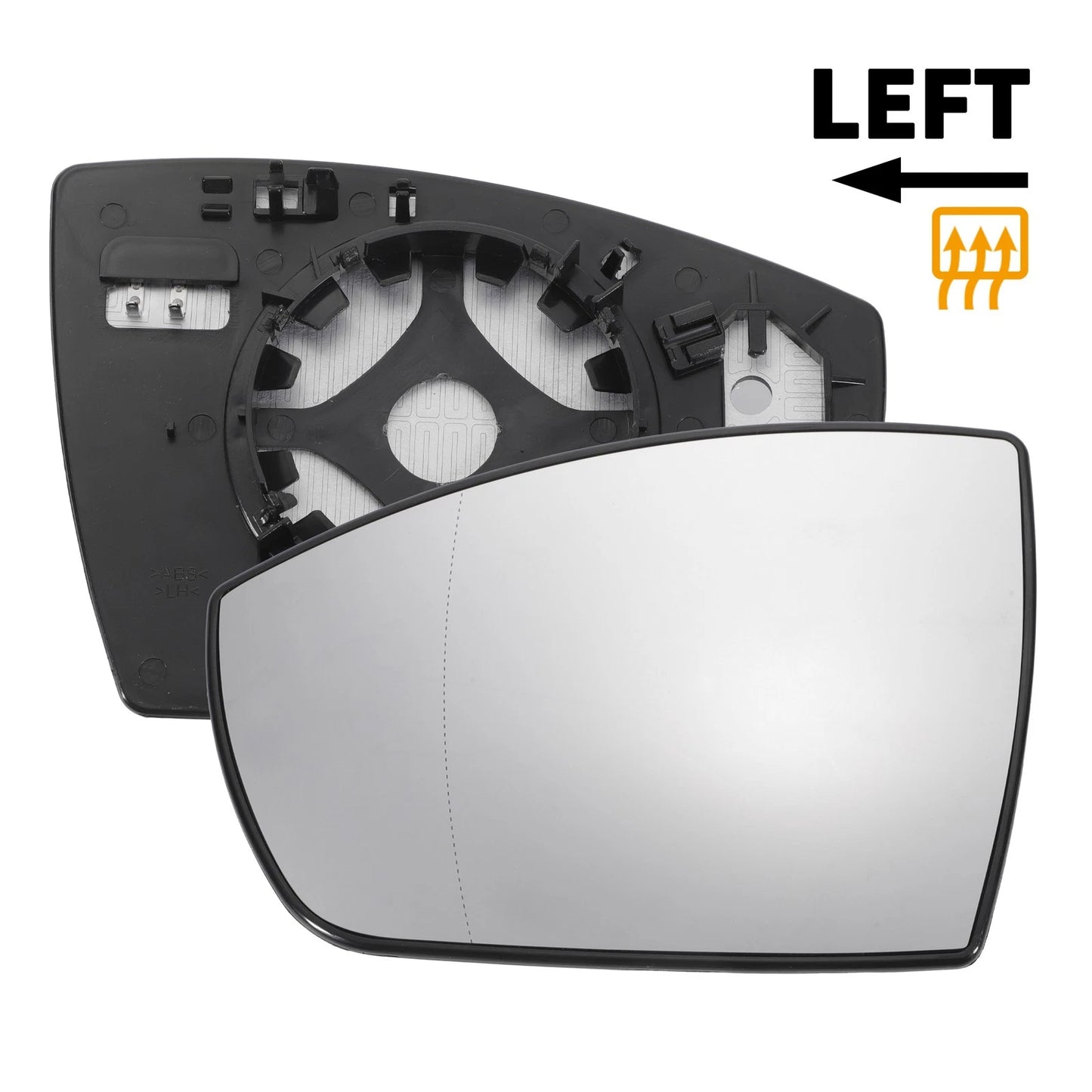 Left Side White Heated Mirror Glass for Ford Kuga (2012-2019)
