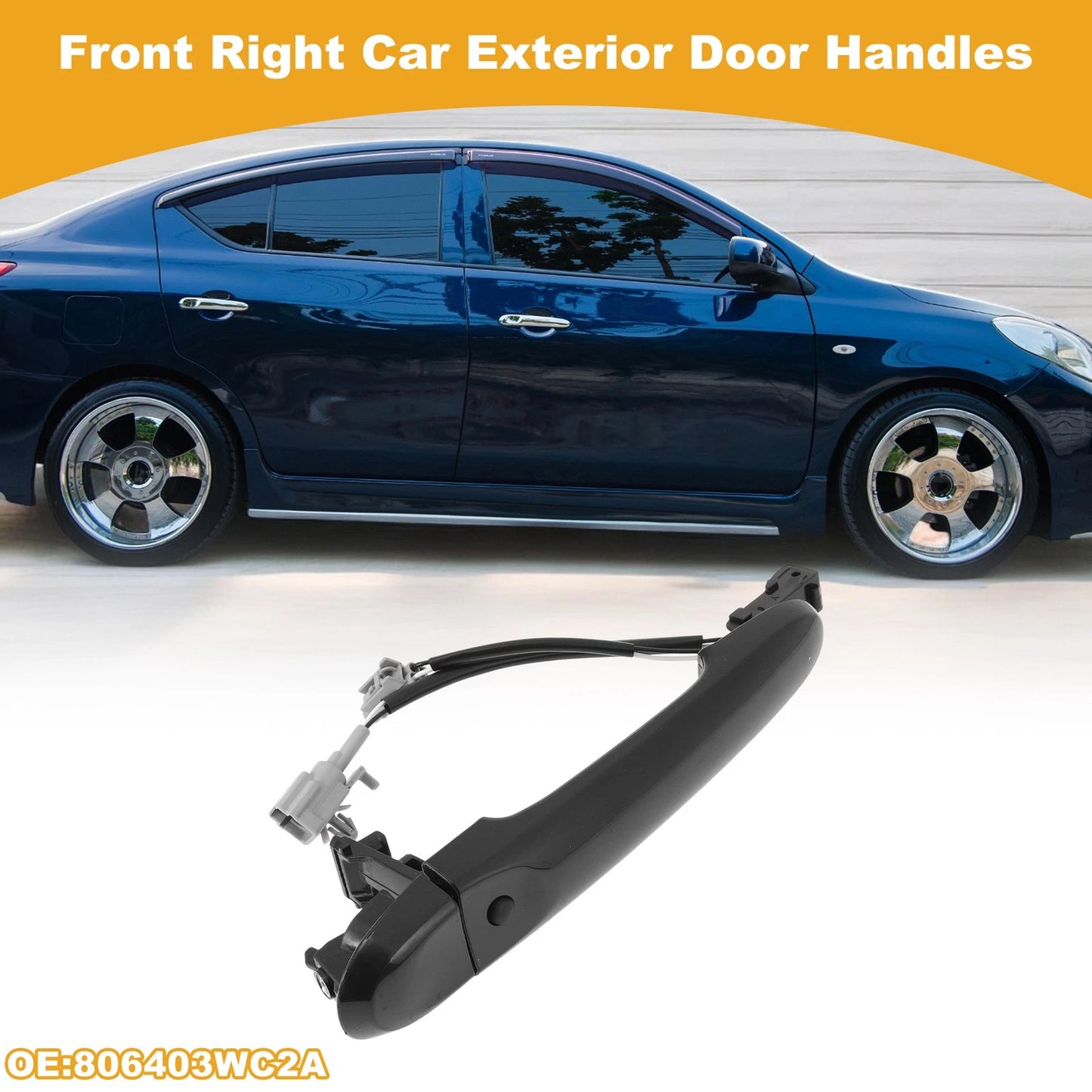 Front Passenger Side Door Handle for Nissan Versa (2007-2012)