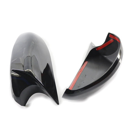 Black Rearview Mirror Cover Caps for BMW E81 E82 E87 E88 E90 E91 E92 (2006-2013)