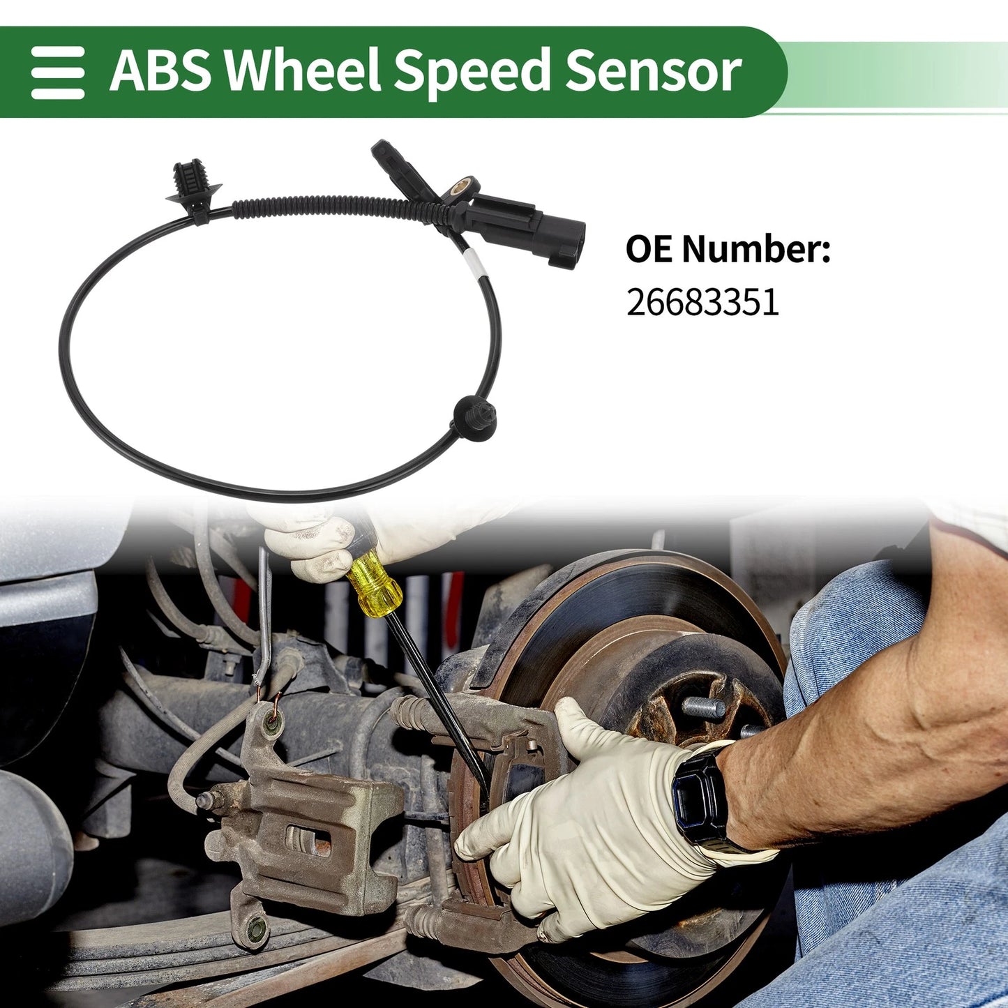ABS Wheel Speed Sensor Rear Left for Buick GL8 ES (2017–2017)