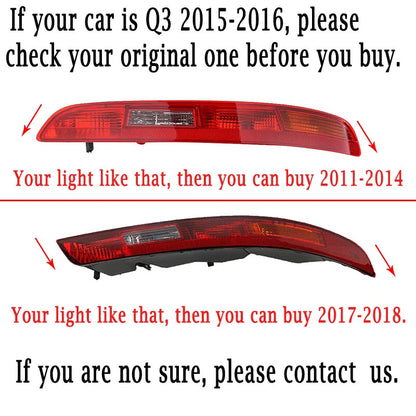 Rear Right Tail Light for Audi Q3 (2011-2014) Auto Brake Bumper Lamp
