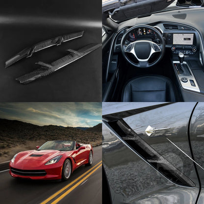Carbon Fiber Side Fender Air Vent Covers for Chevy Corvette (2014-2019)