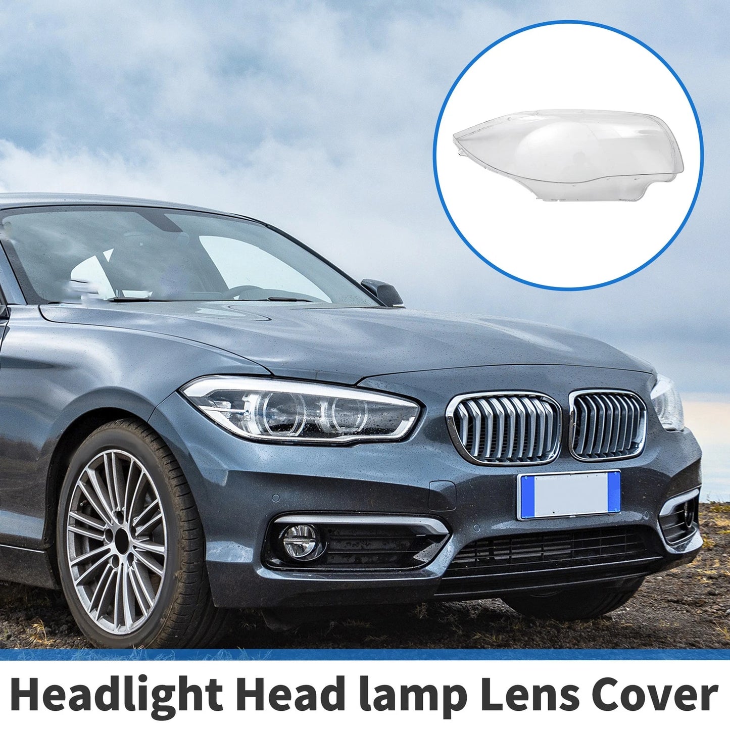 1 Pair Headlight Lens Covers for BMW 120i (2005-2011)