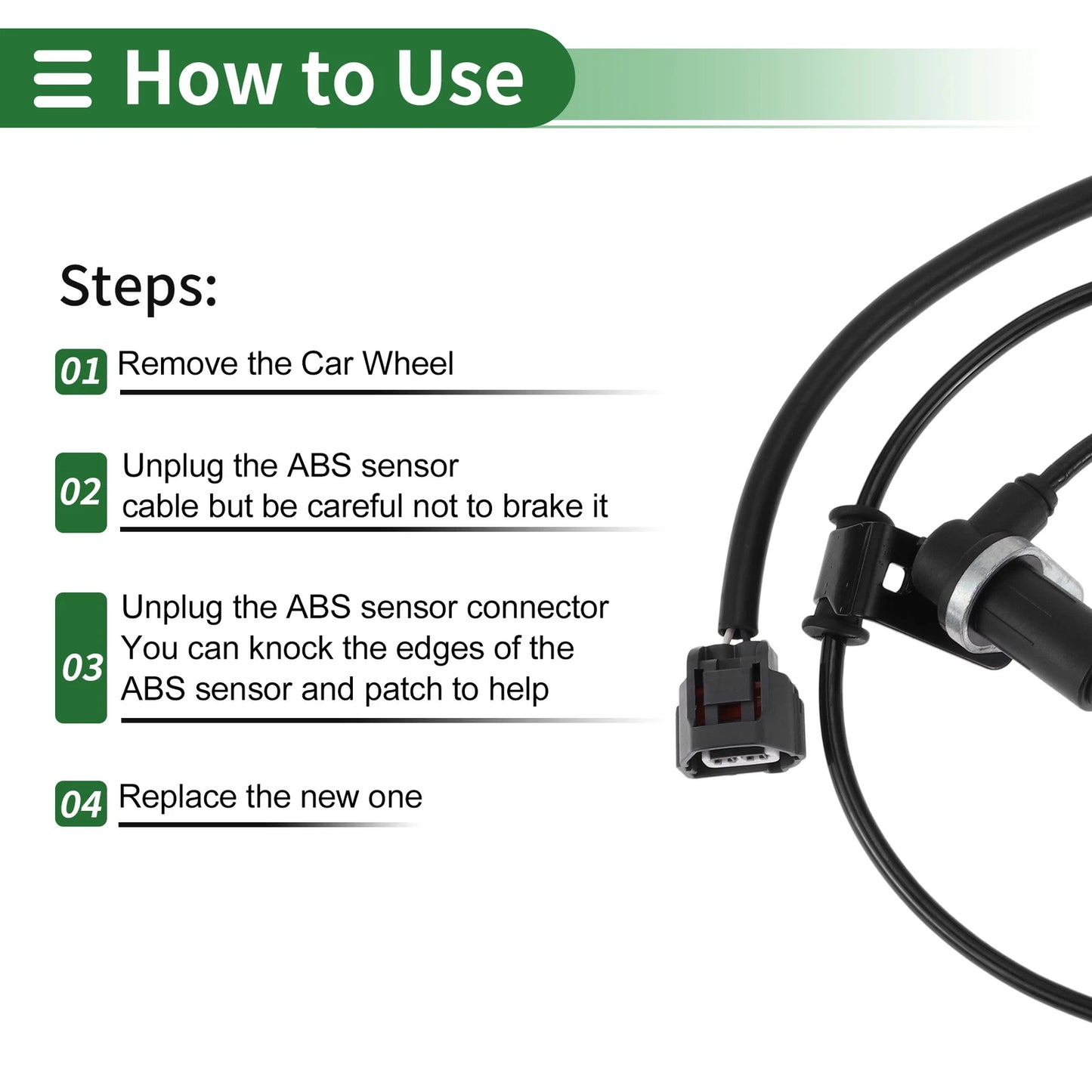 ABS Wheel Speed Sensor Set for Mitsubishi Eclipse (2000-2005)