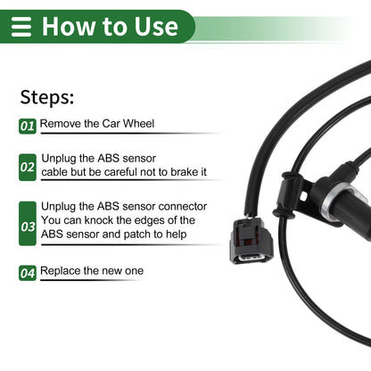ABS Wheel Speed Sensor Set for Mitsubishi Eclipse (2000-2005)