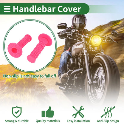 Grips 7/8" 22mm Motorcycle Hand Grips Rubber Pink