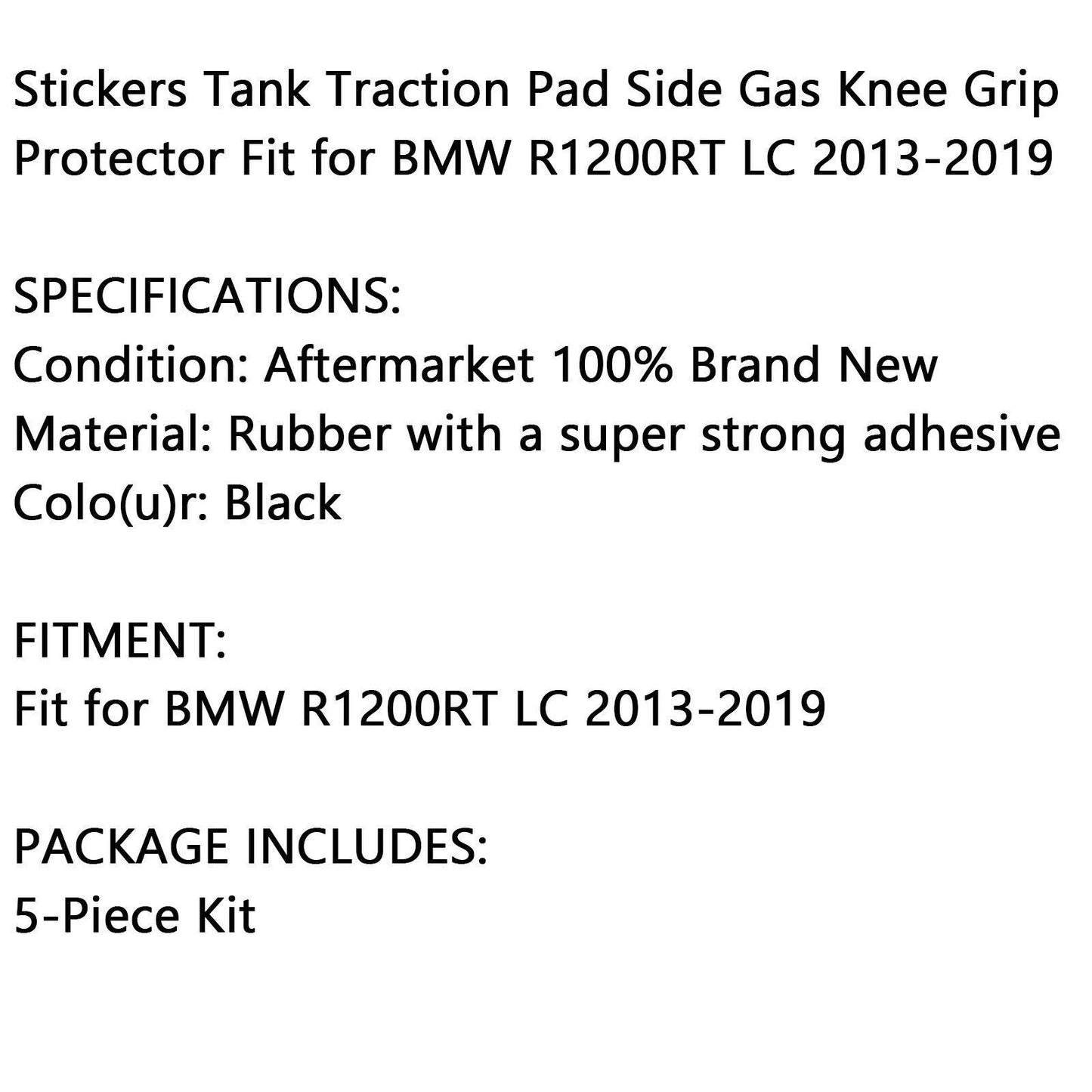 5 x Knee Pads Tank Side Protection for BMW R1200RT LC (2013-2019)