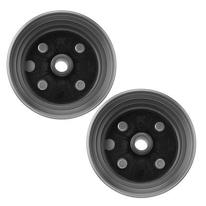 Front/Rear Wheel Brake Drum Hub & Brake Shoes 2 x for Yamaha Timberwolf 250 ATV