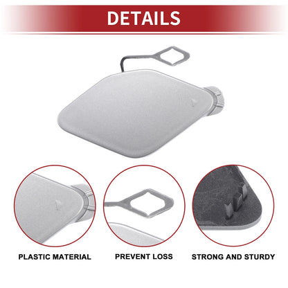 Car Bumper Tow Hook Cover for BMW 320i (2016-2018) - Silver Tone
