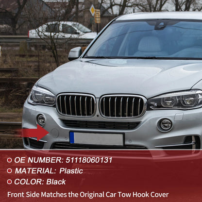 Front Bumper Tow Hook Cover for BMW X5 F15 M (2014-2018) Black