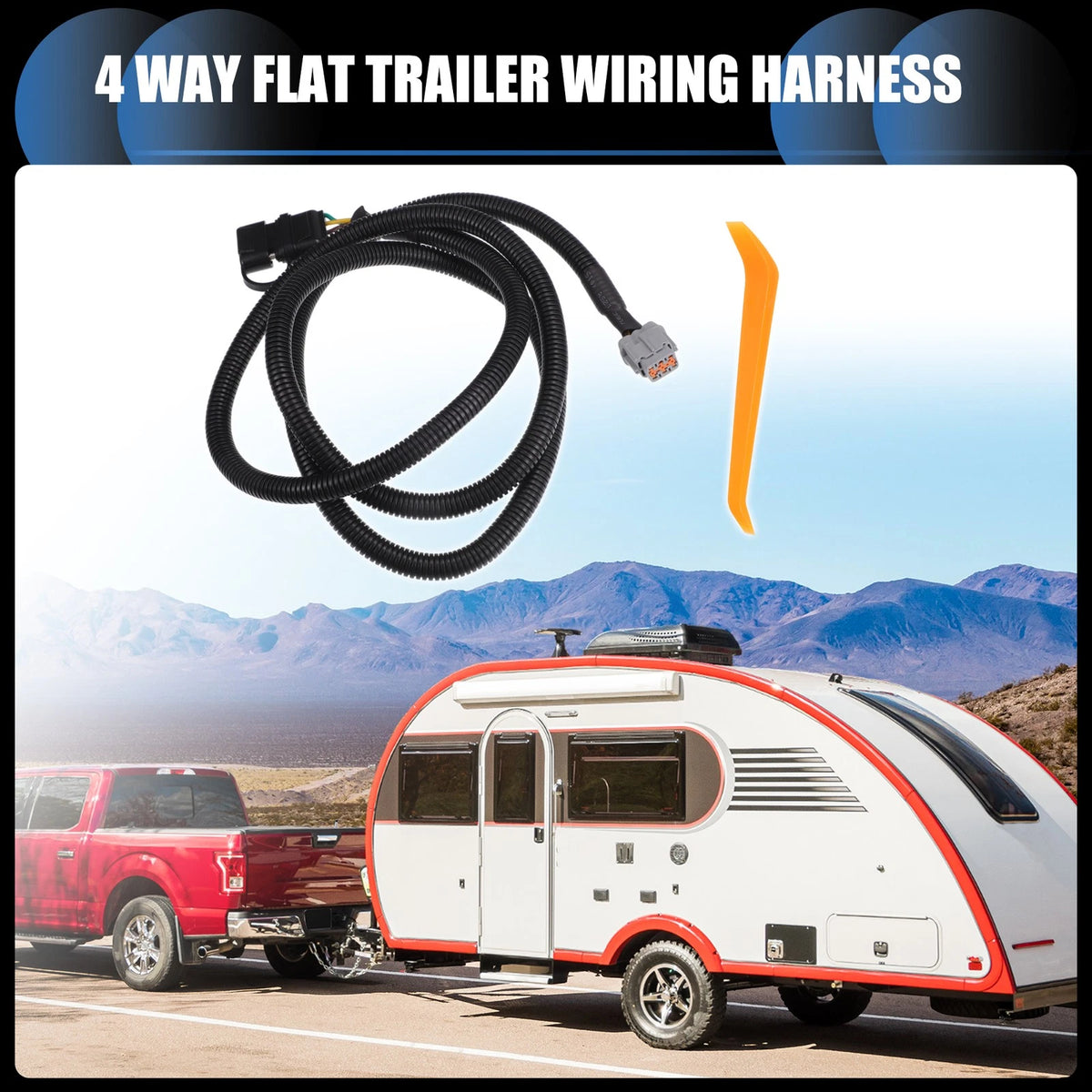 4 Way Flat Trailer Wiring Harness for Nissan Frontier (2005-2022)