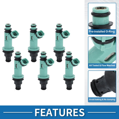 Fuel Injector 3.0L for Lexus GS300 Base Sedan (1998-2005) - 6 x Blue Injectors