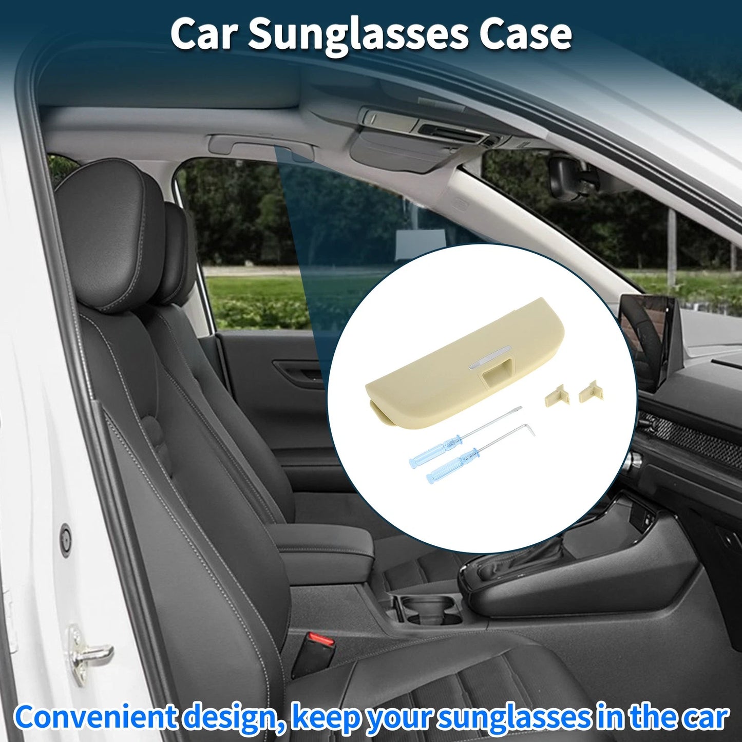 Sunglasses Case / Eyeglasses Holder Storage Box for Toyota Prado (2021–2023)