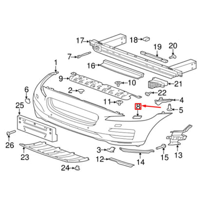 Front Left Headlamp Washer Cover for Jaguar F-Pace (2017-2020)