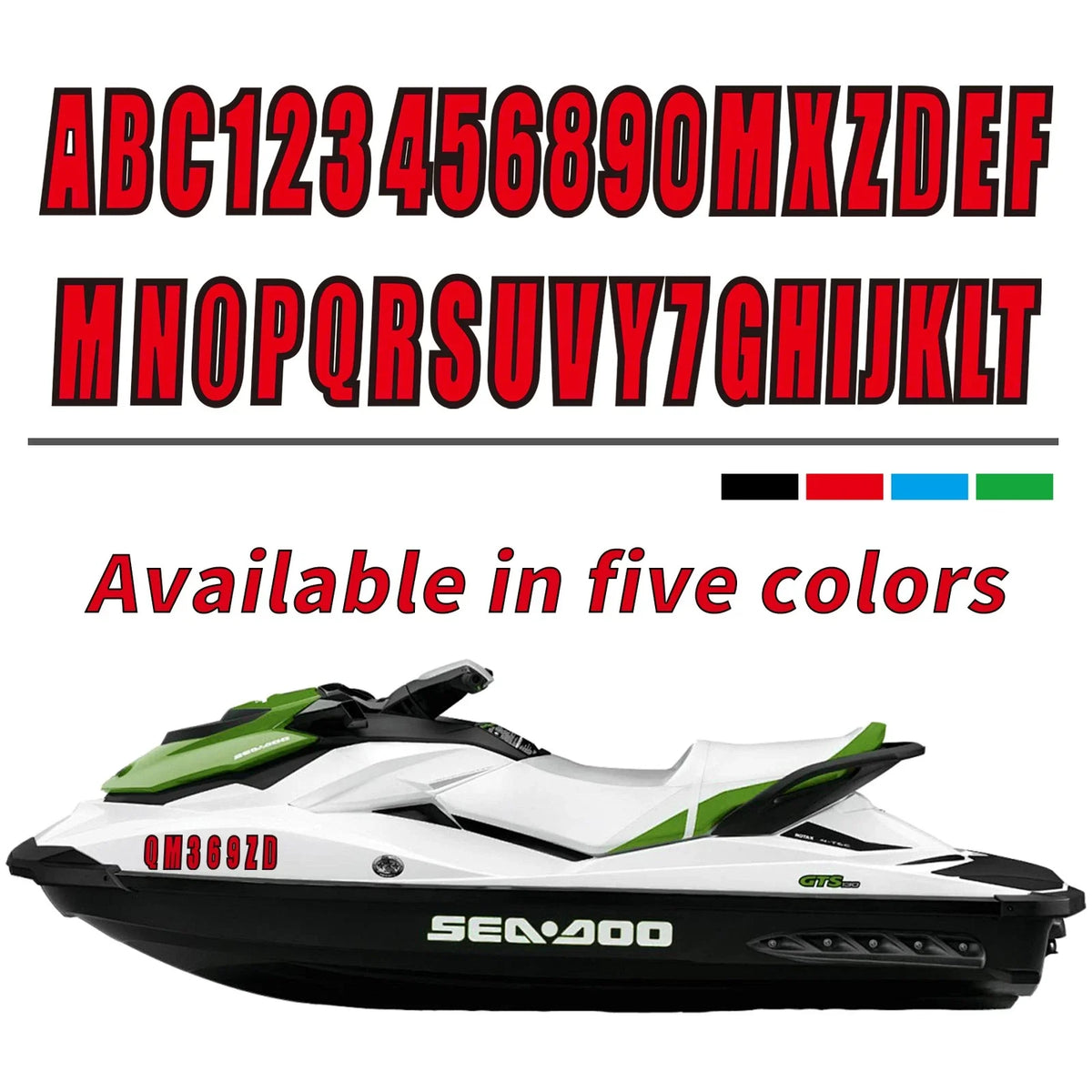 Boat Registration Number Identification Sticker Decal